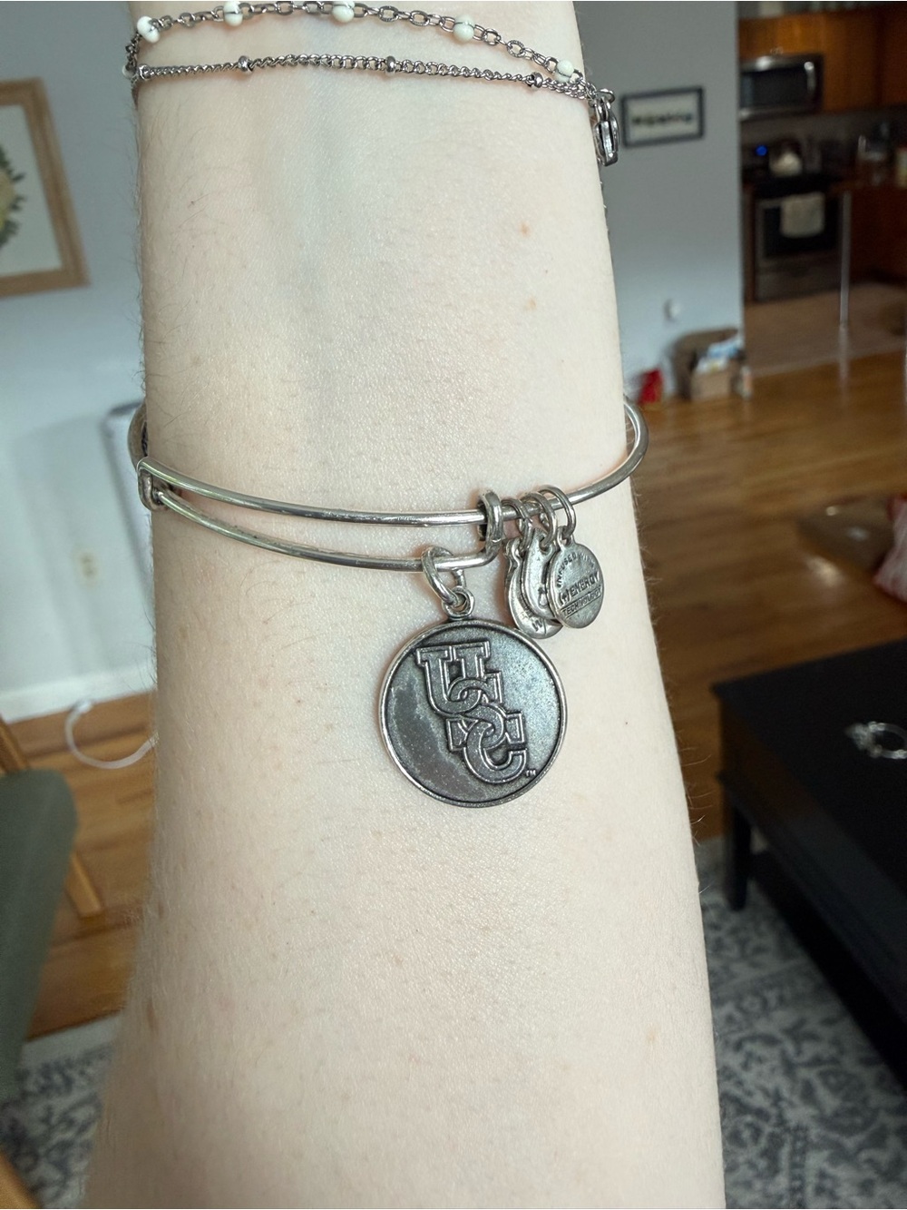 Alex and Ani Silver University of South Carolina Charm Bangle Bracelet